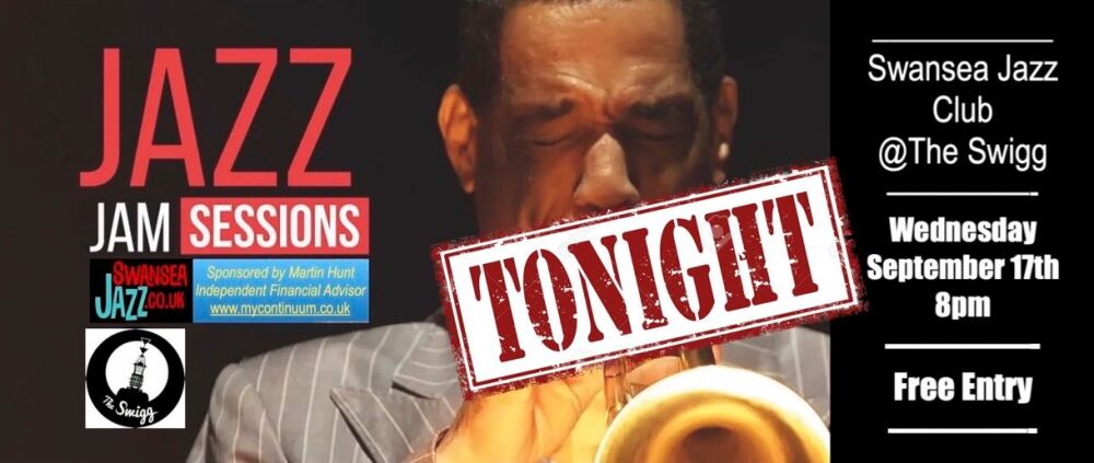 WEDNESDAY September 17th, 8pm : JAZZ JAM SESSION with Dave Cottle Trio @THE SWIGG