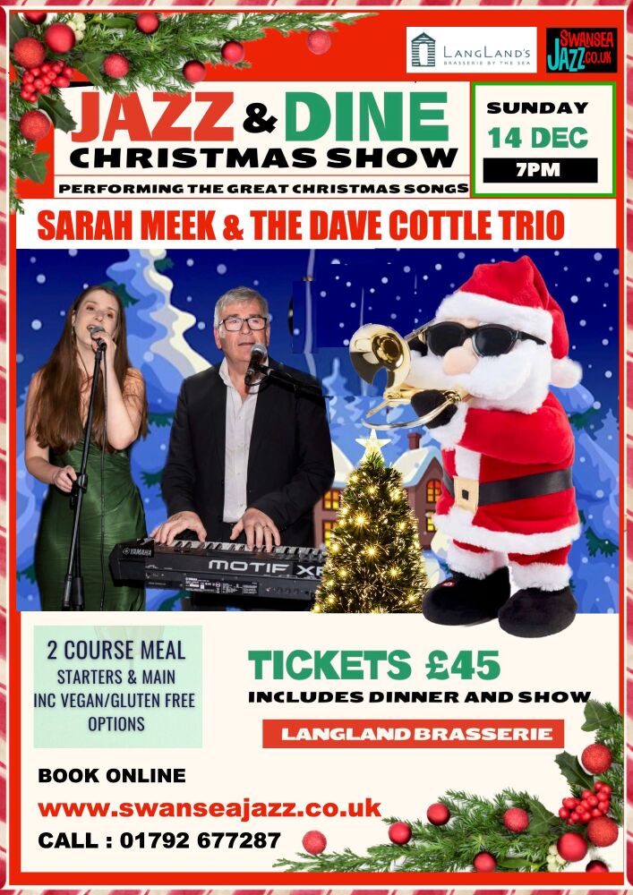 SUNDAY DECEMBER 14th, 7pm : JAZZ & DINE @LANGLAND'S BRASSERIE