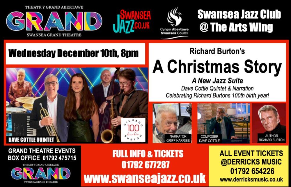 WEDNESDAY December 10th, 8pm : "A Christmas Story" Richard Burton JAZZ SUITE, Arts WIng @Grand Theatre