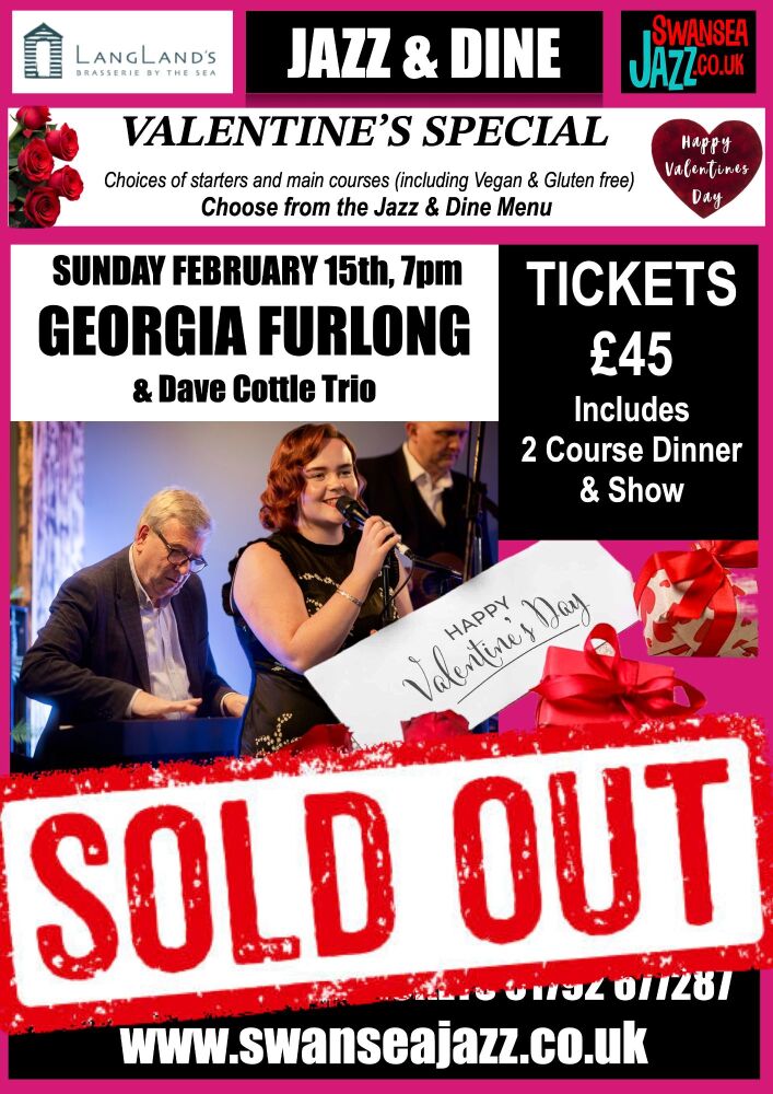 Sunday February 15th , 7pm - JAZZ & DINE @LANGLAND'S BRASSERRIE : Georgia Furlong & Dave Cottle Trio
