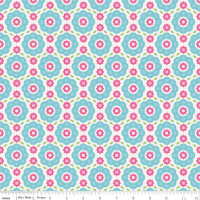Summer Song Floral Blue by Riley Blake 100% Cotton 20 x 109 cm
