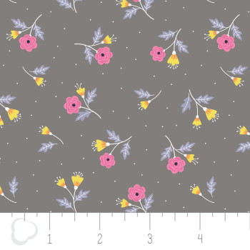 Paradise Ditzy in Iron by Camelot Fabrics 100% Cotton