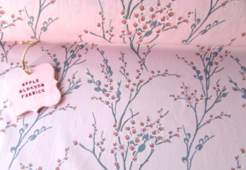 Japanese Spring Blossom Pink by Rose & Hubble 100% Cotton