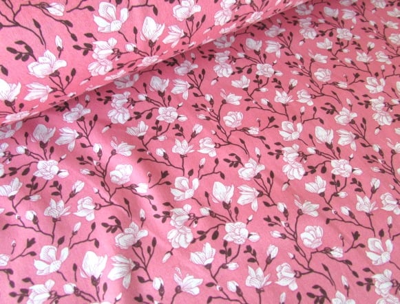 Georgia Floral Buds Blush by Rose & Hubble 100% Cotton