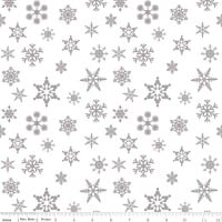 Snowflake Sparkle Silver by Riley Blake Designs 100% Cotton