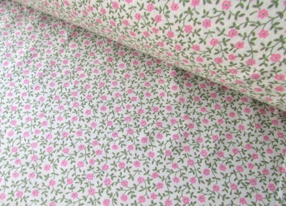 Alice Mini Florals Pink by Rose & Hubble 100% Cotton