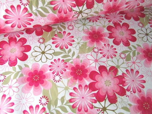 Lola Floral Burst Pink 100% Cotton