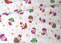 Christmas Festive Owls by Rose & Hubble 100% Cotton Extra Wide