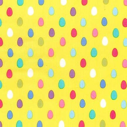 Egg Dots on Yellow by Michael Miller Fabrics 100% Cotton
