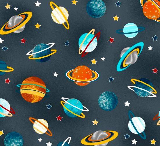 Space Adventure Planets by Studio E Fabrics 100% Cotton