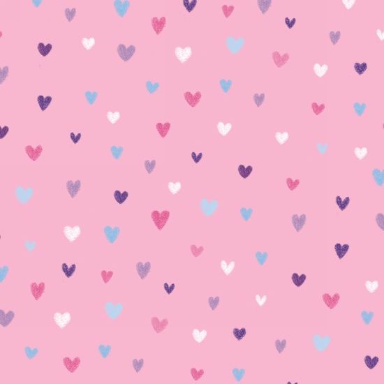 Unicorn Kisses Hearts Pink by Studio E Fabrics 100% Cotton 27 x 110cm