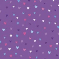 Unicorn Kisses Hearts Purple by Studio E Fabrics 100% Cotton 30 x 110cm