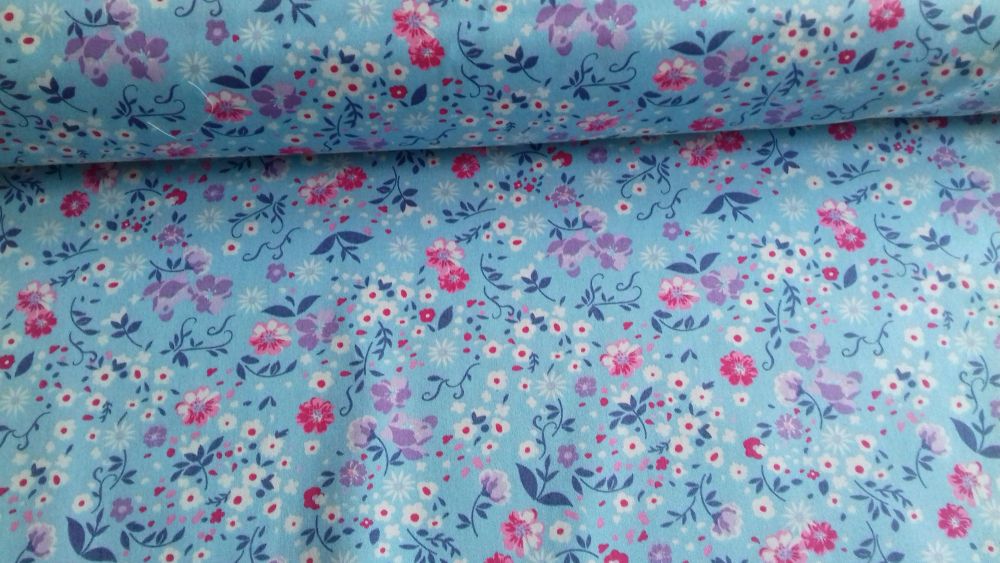 Isabelle Floral Sky by Rose & Hubble 100% Cotton