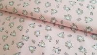 Baby Mouse on Pink by Poppy Europe 100% Cotton Extra Wide