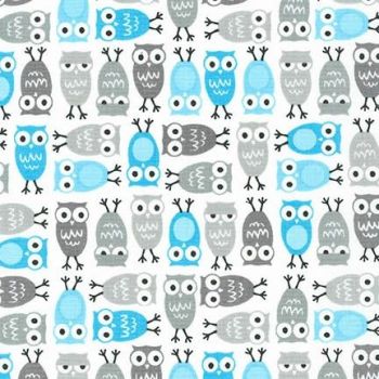 Urban Zoologies Minis Owls Sky by Robert Kaufman Fabrics 100% Cotton