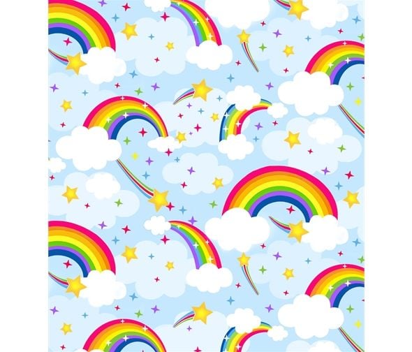 Emelia's Dream Rainbow Clouds by Blank Quilting 100% Cotton