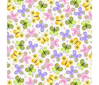 Carrot Patch Butterflies by Studio E Fabrics 100% Cotton