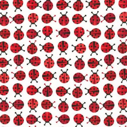 Urban Zoologies Minis Ladybirds Red by Robert Kaufman Fabrics 100% Cotton