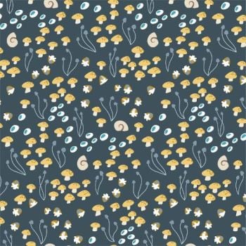 Underwood Stories Shrooms in Bloom Fall by Cloud 9 Fabrics 100% Organic Cotton