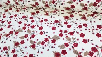 Arabella Floral Ivory by Rose & Hubble 100% Cotton