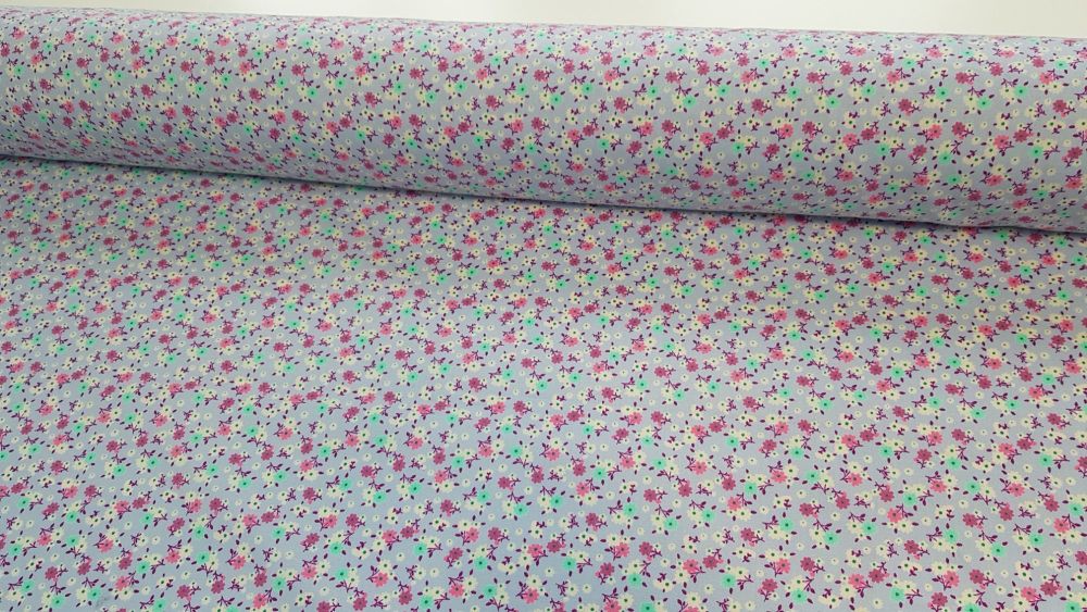 Maisy Ditsy Floral Lavender by Rose & Hubble 100% Cotton
