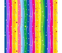 Emelia's Dream Rainbow Wavy Stripe by Blank Quilting 100% Cotton 18 x 112 cm
