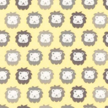 Cozy Cotton Flannel Yellow Lions by Robert Kaufman Fabrics