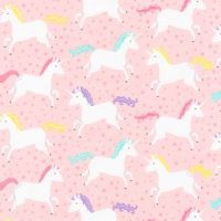 Chasing Rainbows Rainbow Pink Unicorns by Robert Kaufman Fabrics 100% Cotton