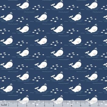 Storytime By The Sea Navy by Blend Fabrics 100% Cotton