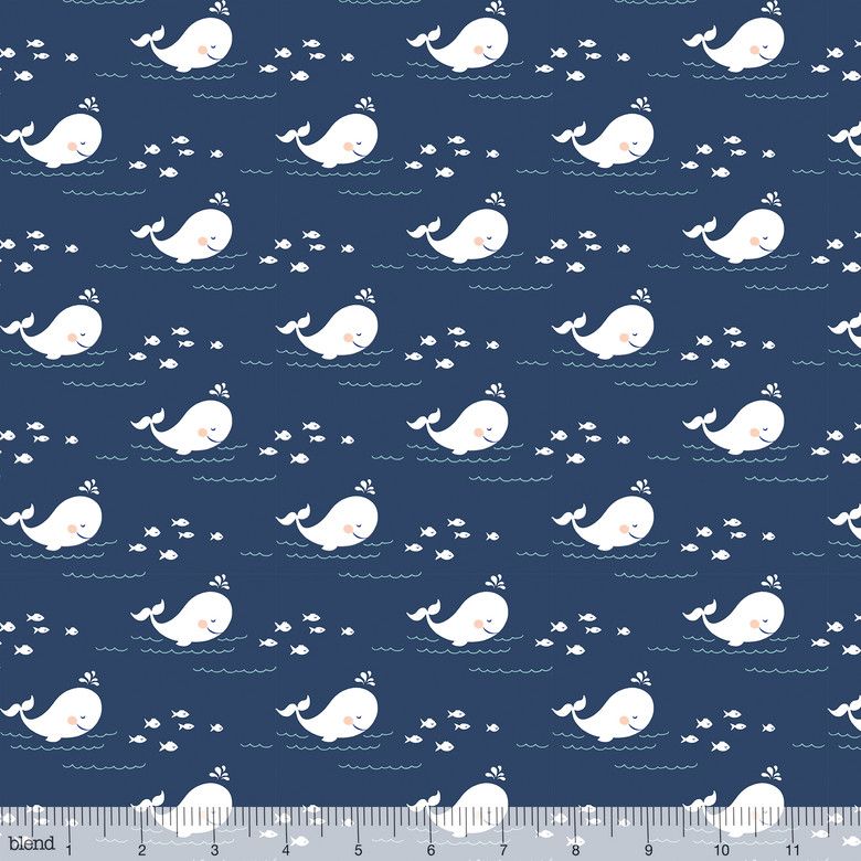 Storytime By The Sea Navy by Blend Fabrics 100% Cotton