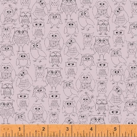 Whoos Hoo Owl Print Pink by Windham Fabrics 100% Cotton