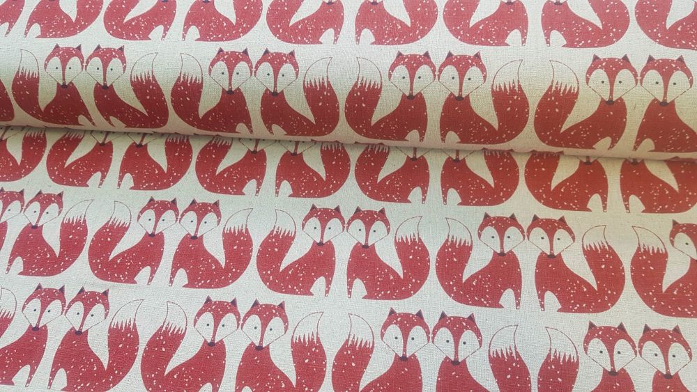 Chalk Hill Foxes Extra Wide Linen Mix by Dashwood Studio