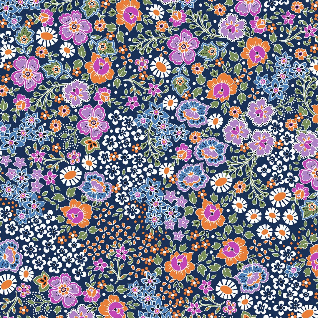 Ace Lawn Bahar Navy Lilac by Dashwood Studio Cotton Lawn Extra Wide