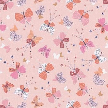 Celeste Butterflies Metallic by Dashwood Studio 100% Cotton