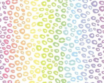 Pastel Rainbow Leopard Print 100% Cotton Extra Wide Little Johnny Collection