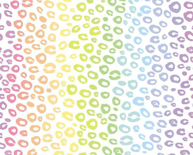 Pastel Rainbow Leopard Print 100% Cotton Extra Wide Little Johnny Collectio