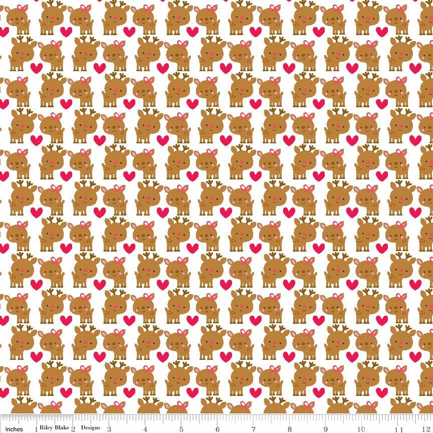 Santa Express Santa Deer Multi by Riley Blake 100% Cotton 34 x 110 cm