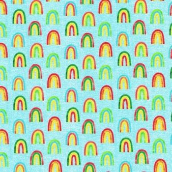 Chilli Smiles Rainbows on Sky by Robert Kaufman Fabrics 100% Cotton