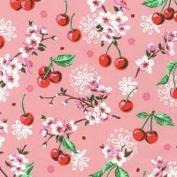 Wishwell Cherry Blossom Flowers Peach Pink by Robert Kaufman Fabrics 100% Cotton