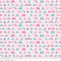 Lovey Dovey Birds Pink by Riley Blake Designs 100% Cotton 30 x 106 cm