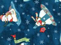 Warm Wishes Snowmen by Red Rooster 100% Cotton
