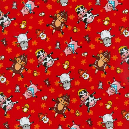 Animal Farm Red by Blank Quilting 100% Cotton 52 x 53 cm