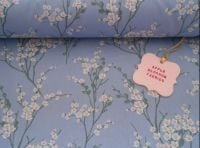 Japanese Spring Blossom Lavender by Rose & Hubble 100% Cotton