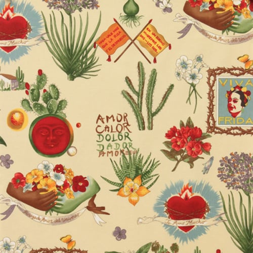 Alexander Henry VIVA FRIDA Fabric - Parchment