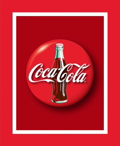 Licensed COCA-COLA Fabric - Coke Bottle Panel