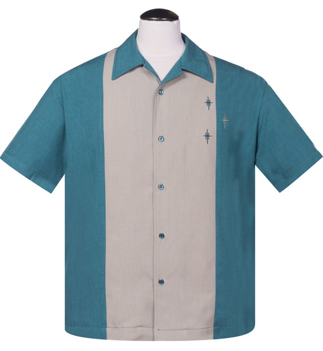 Steady Clothing Crosshatch Button Up Shirt - Teal