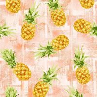 Oasis ISLE - TROPICAL PINEAPPLES Fabric - Coral / Pink
