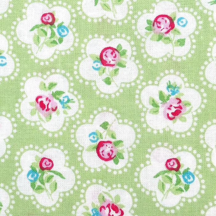 Chatham Glyn DAINTY FLOWERS Fabric - Lime