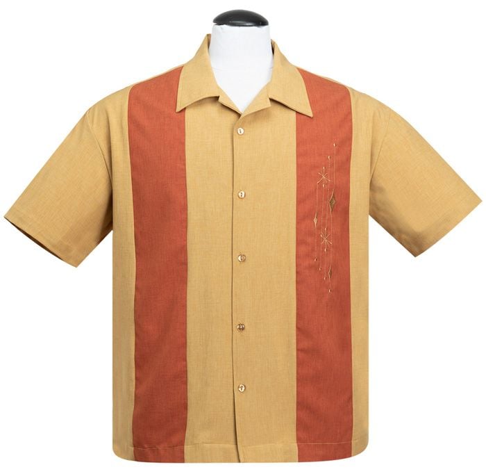 Steady Clothing Mid Century Marvel Button Up Shirt - Mustard
