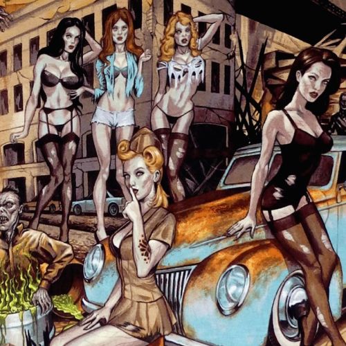 Alexander Henry ZOMBIE APOCALYPSE Fabric - Rust